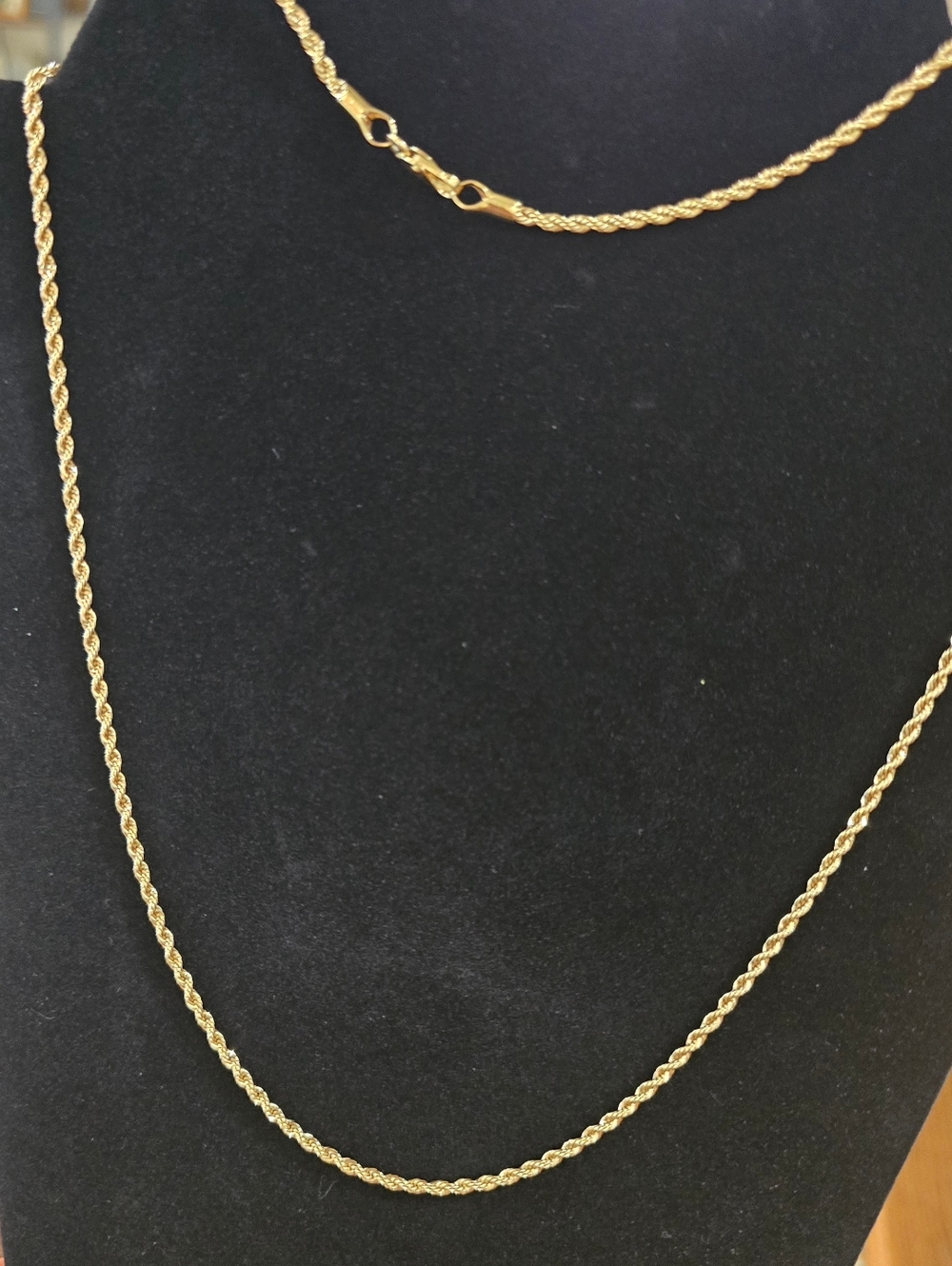 Gold Rope Chain Necklace